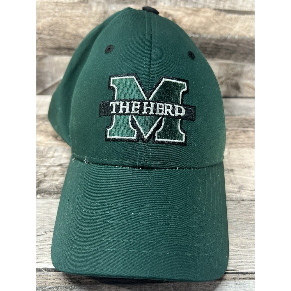 Captivating Headgear University Of Marshall Hat Fighting Herd Green NCAA Adjust